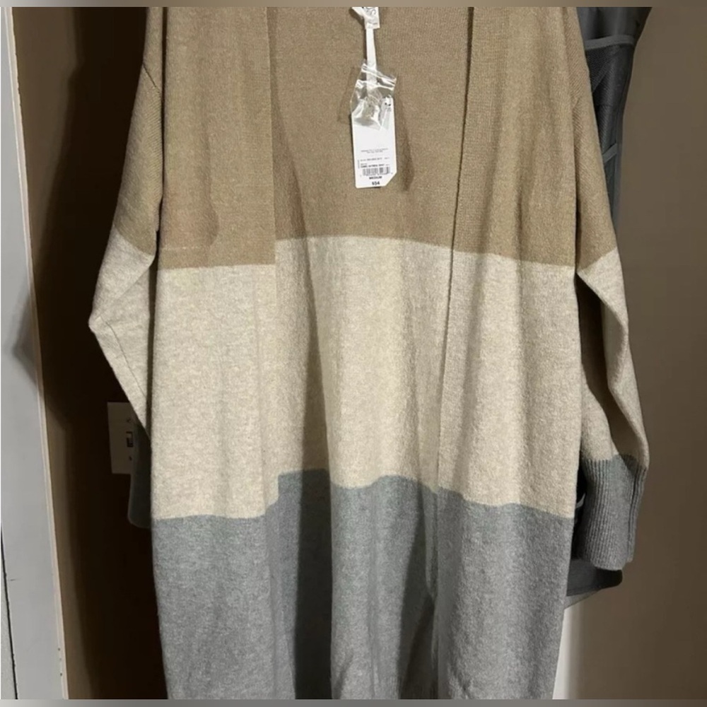 Women’s Camel Oatmeal & Gray Cardigan